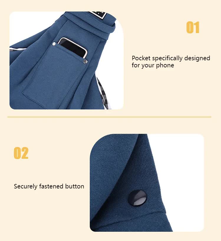 NNEDSZ Red Adjustable Pet Sling Carrier Bag - Comfortable and Hands-Free Design